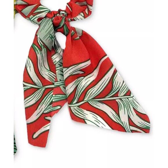 Floral Scrunchie (2 Piece Set) Womens Hair Style Accessory Style Trendy Knot NWT - Picture 6 of 7